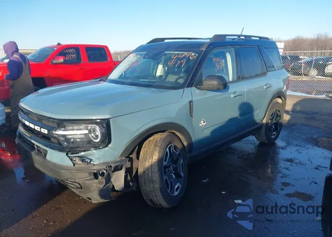 2021 Ford Bronco Sport Outer Banks z USA, uszkodzony, nr VIN 3FMCR9C65MRA81036